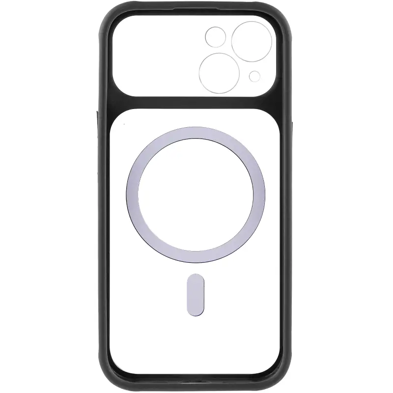 Etui TPU+PC GETMAN Moon Clear with MagSafe do Apple iPhone 15 (6.1"), Black 3, TPU+PC