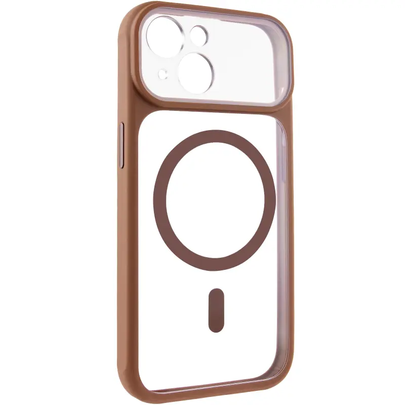 Etui TPU+PC GETMAN Moon Clear with MagSafe do Apple iPhone 15 (6.1"), Brown, TPU+PC