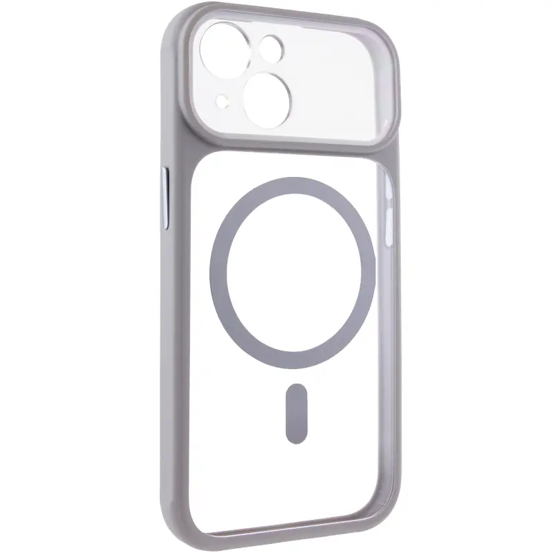 Etui TPU+PC GETMAN Moon Clear with MagSafe do Apple iPhone 15 (6.1"), Grey, TPU+PC