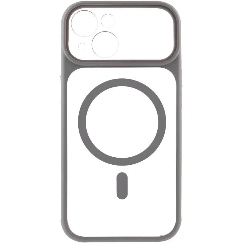 Etui TPU+PC GETMAN Moon Clear with MagSafe do Apple iPhone 15 (6.1"), Grey 1, TPU+PC