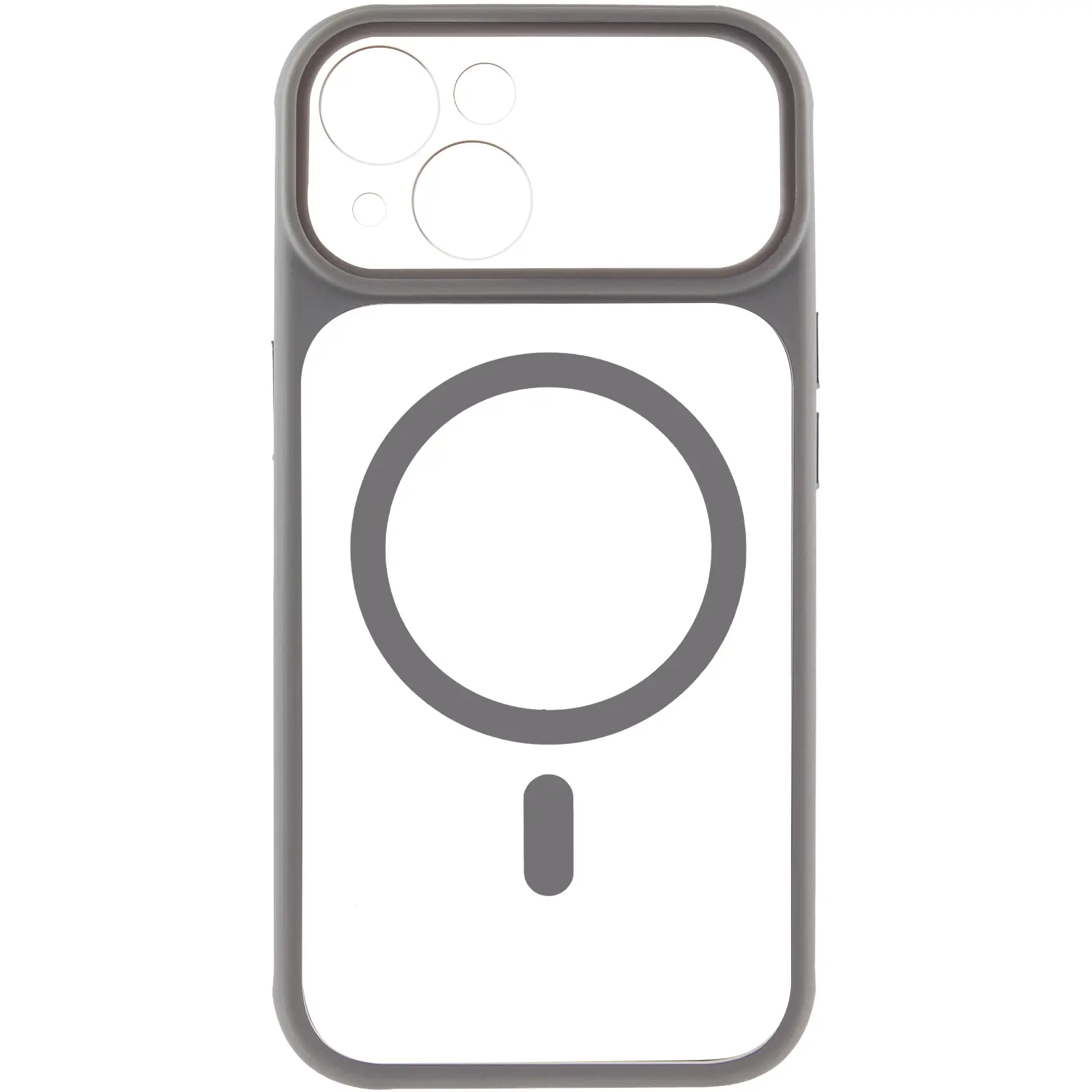 Etui TPU+PC GETMAN Moon Clear with MagSafe do Apple iPhone 15 (6.1"), Grey 1, TPU+PC