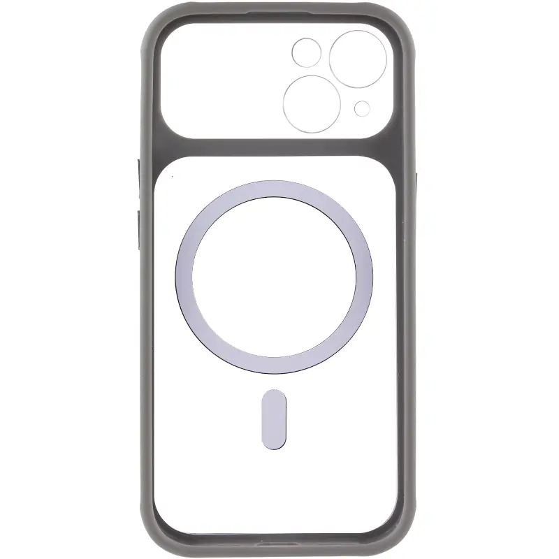 Etui TPU+PC GETMAN Moon Clear with MagSafe do Apple iPhone 15 (6.1"), Grey 2, TPU+PC