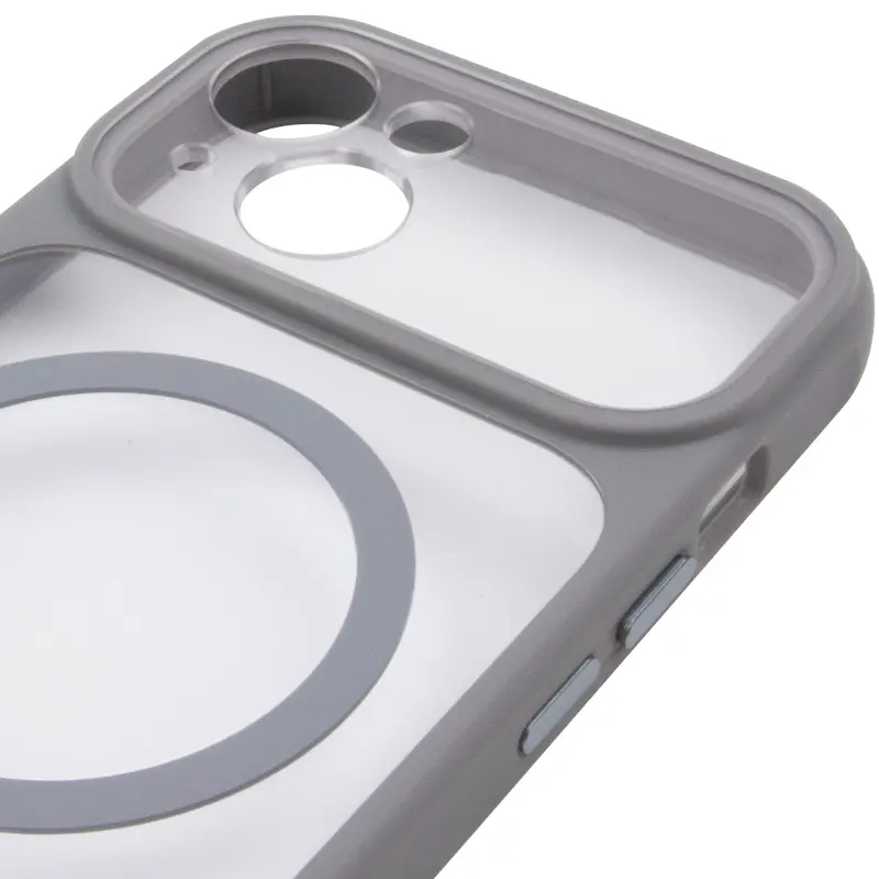 Etui TPU+PC GETMAN Moon Clear with MagSafe do Apple iPhone 15 (6.1"), Grey 4, TPU+PC