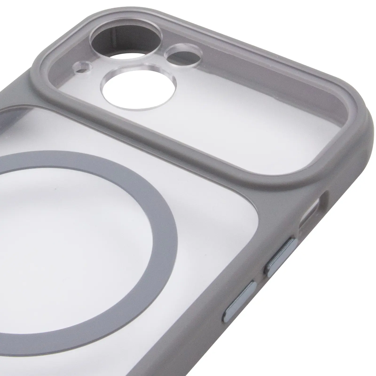 Etui TPU+PC GETMAN Moon Clear with MagSafe do Apple iPhone 15 (6.1"), Grey 4, TPU+PC