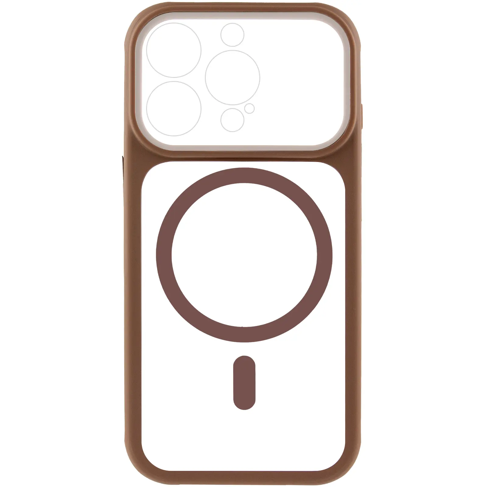 Etui TPU+PC GETMAN Moon Clear with MagSafe do Apple iPhone 15 Pro (6.1"), Brown 1, TPU+PC