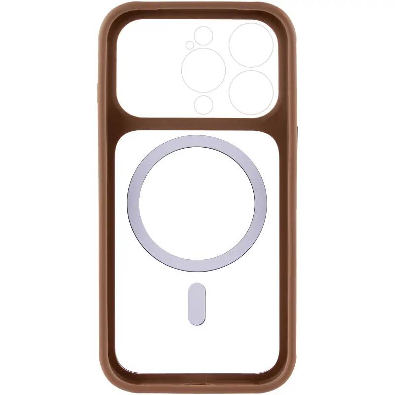 Etui TPU+PC GETMAN Moon Clear with MagSafe do Apple iPhone 15 Pro Max (6.7"), Brown 2, TPU+PC