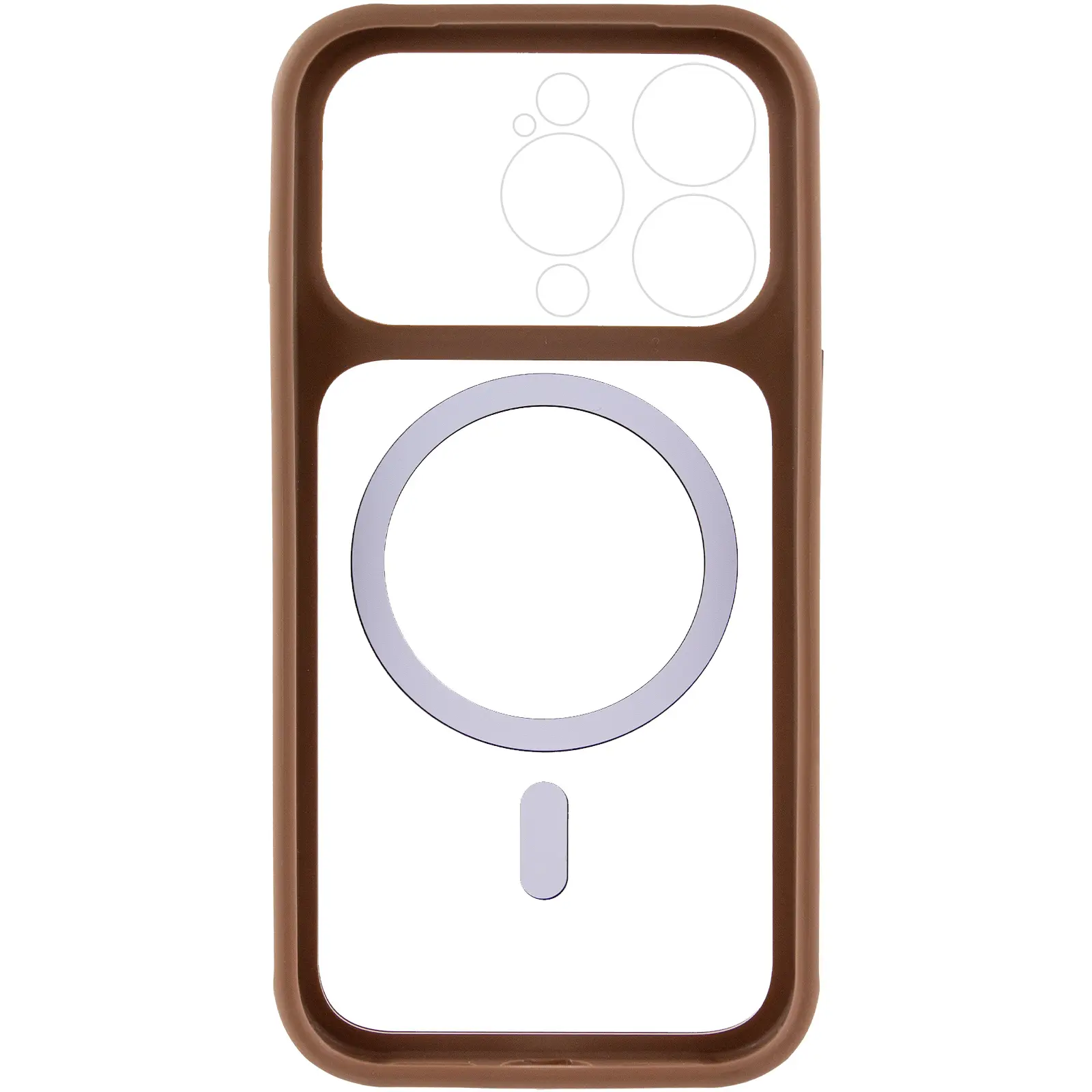 Etui TPU+PC GETMAN Moon Clear with MagSafe do Apple iPhone 15 Pro Max (6.7"), Brown 2, TPU+PC