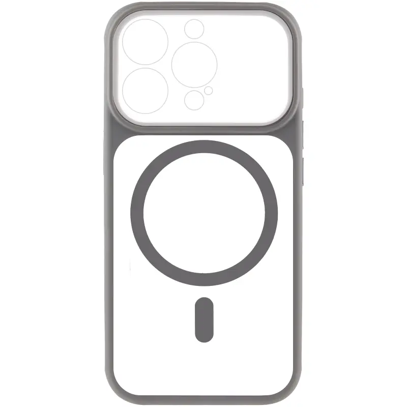 Etui TPU+PC GETMAN Moon Clear with MagSafe do Apple iPhone 15 Pro Max (6.7"), Grey 1, TPU+PC