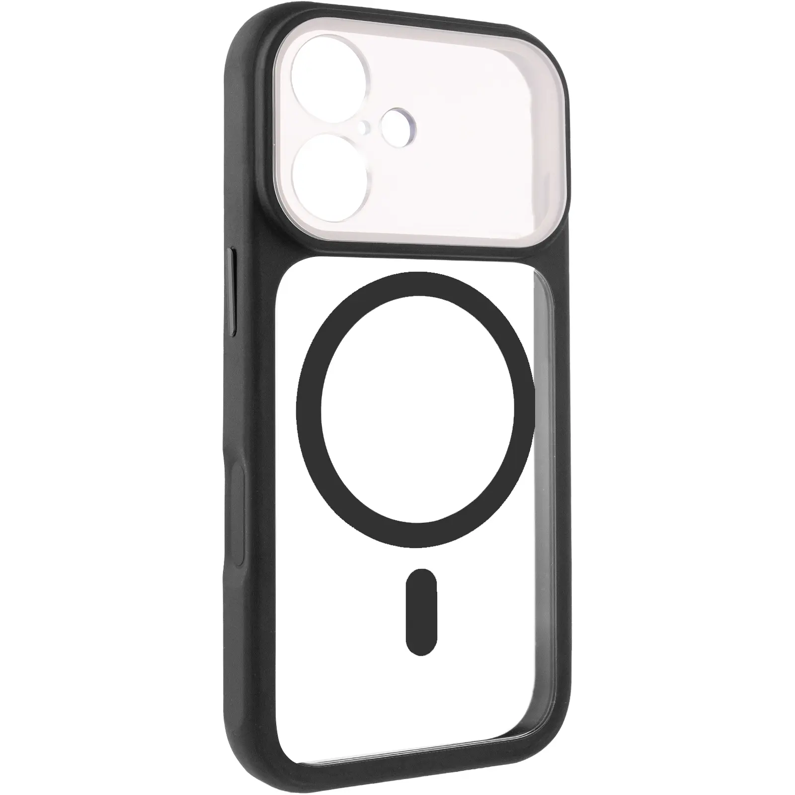 Etui TPU+PC GETMAN Moon Clear with MagSafe do Apple iPhone 16 (6.1"), Black, TPU+PC