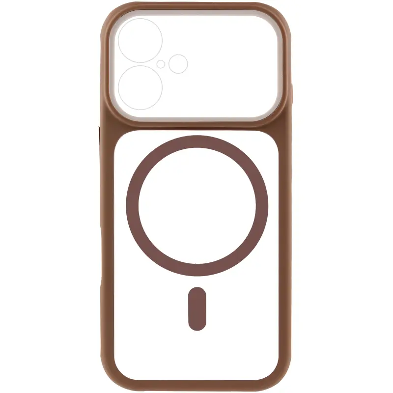 Etui TPU+PC GETMAN Moon Clear with MagSafe do Apple iPhone 16 (6.1"), Brown 1, TPU+PC