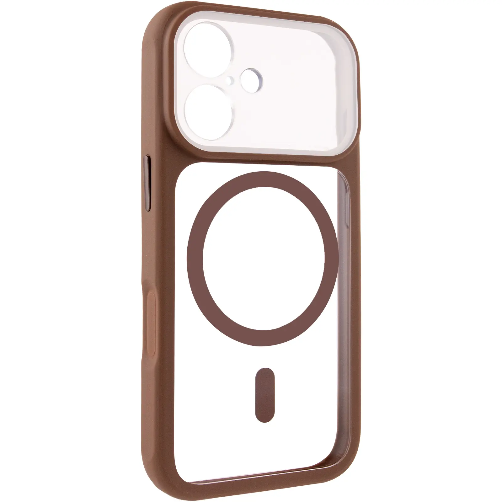 Etui TPU+PC GETMAN Moon Clear with MagSafe do Apple iPhone 16 (6.1"), Brown, TPU+PC