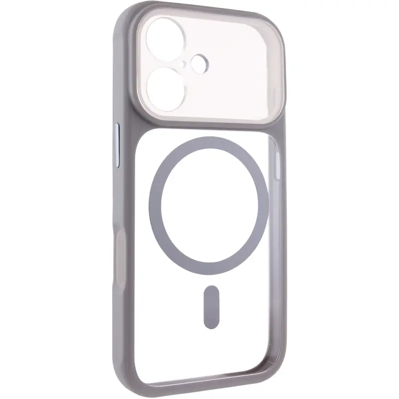 Etui TPU+PC GETMAN Moon Clear with MagSafe do Apple iPhone 16 (6.1"), Grey, TPU+PC