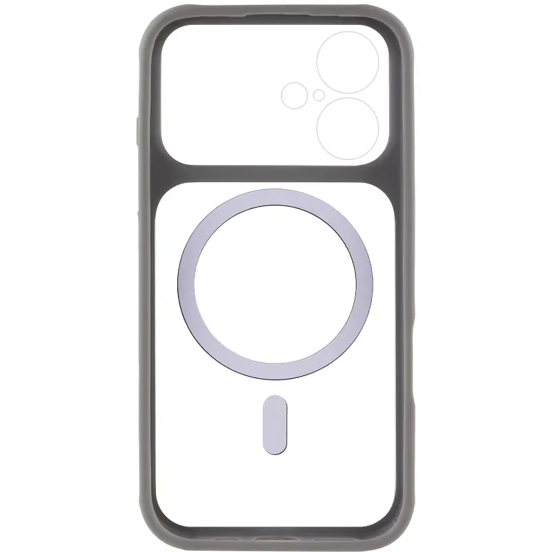 Etui TPU+PC GETMAN Moon Clear with MagSafe do Apple iPhone 16 (6.1"), Grey 2, TPU+PC