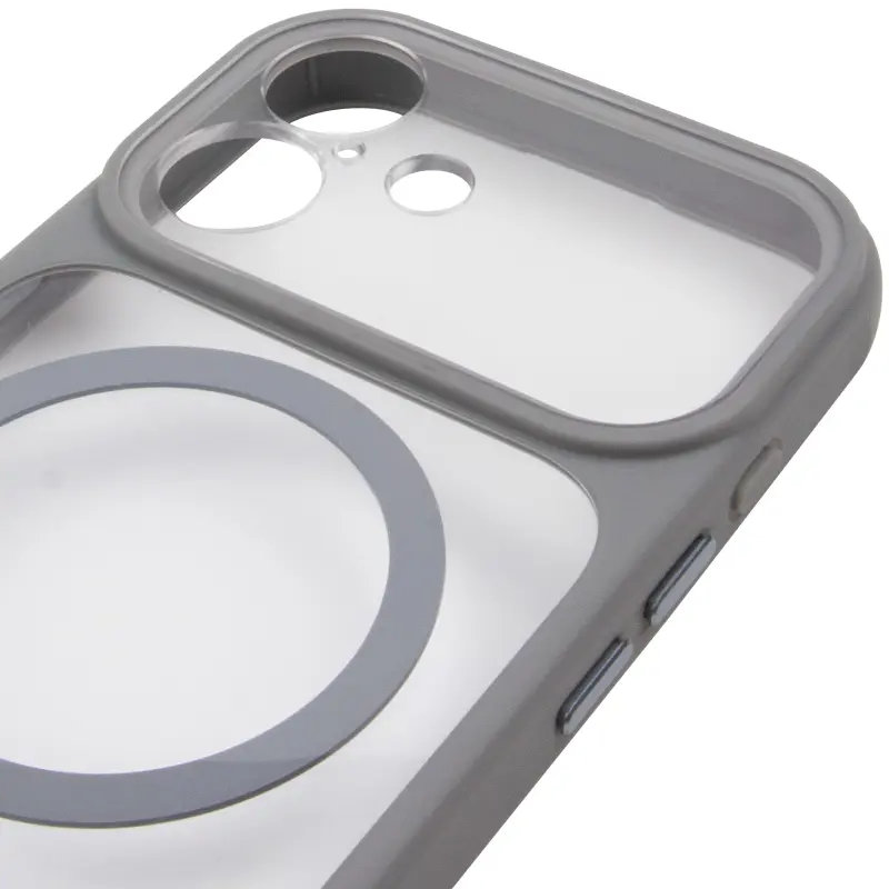 Etui TPU+PC GETMAN Moon Clear with MagSafe do Apple iPhone 16 (6.1"), Grey 3, TPU+PC