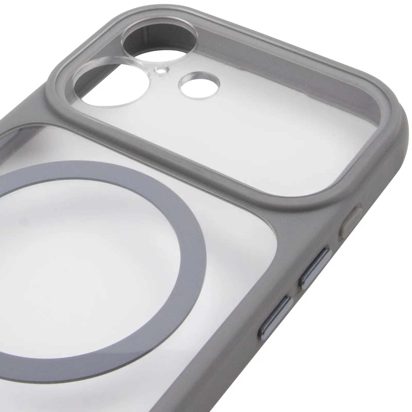 Etui TPU+PC GETMAN Moon Clear with MagSafe do Apple iPhone 16 (6.1"), Grey 3, TPU+PC