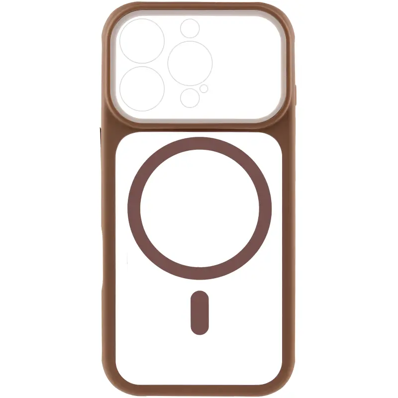 Etui TPU+PC GETMAN Moon Clear with MagSafe do Apple iPhone 16 Pro (6.3"), Brown 1, TPU+PC