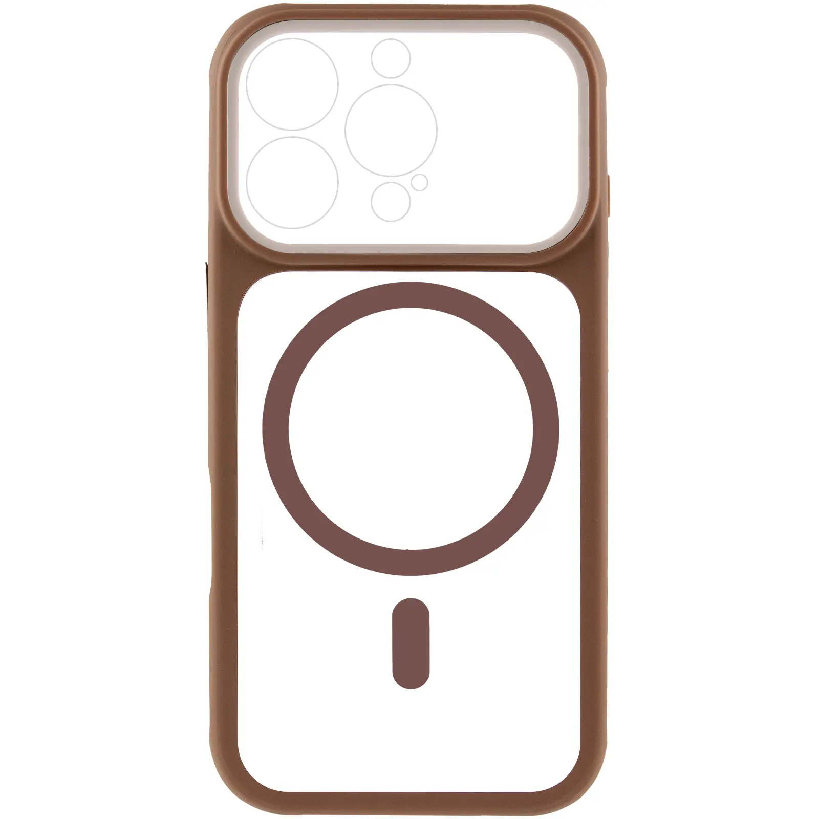 Etui TPU+PC GETMAN Moon Clear with MagSafe do Apple iPhone 16 Pro (6.3"), Brown 1, TPU+PC
