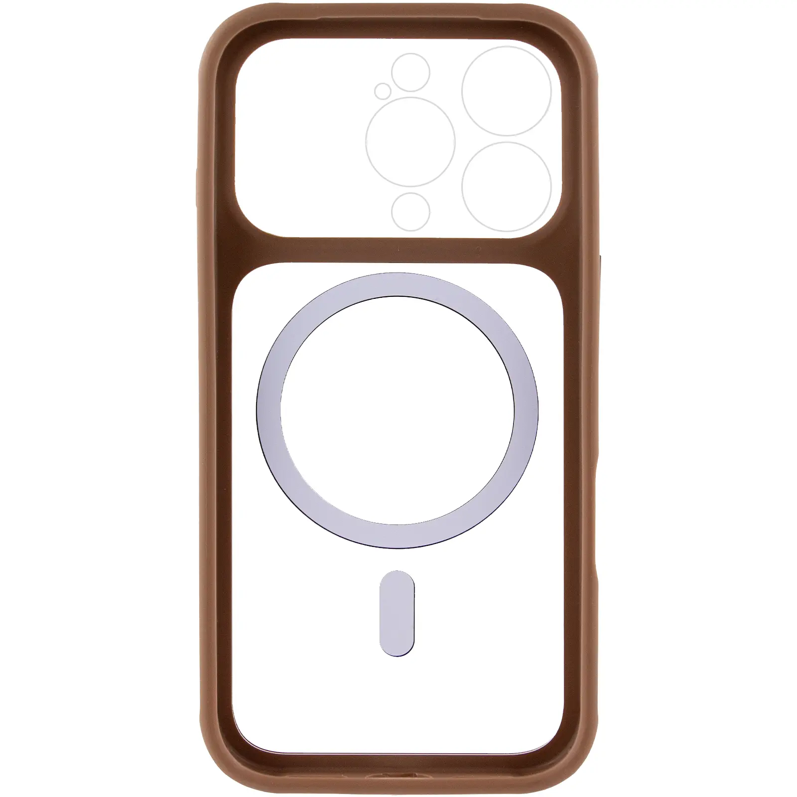 Etui TPU+PC GETMAN Moon Clear with MagSafe do Apple iPhone 16 Pro (6.3"), Brown 2, TPU+PC