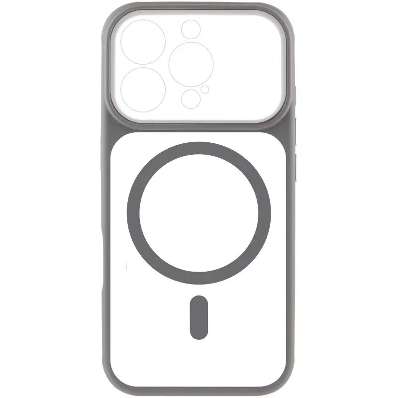 Etui TPU+PC GETMAN Moon Clear with MagSafe do Apple iPhone 16 Pro (6.3"), Grey 1, TPU+PC