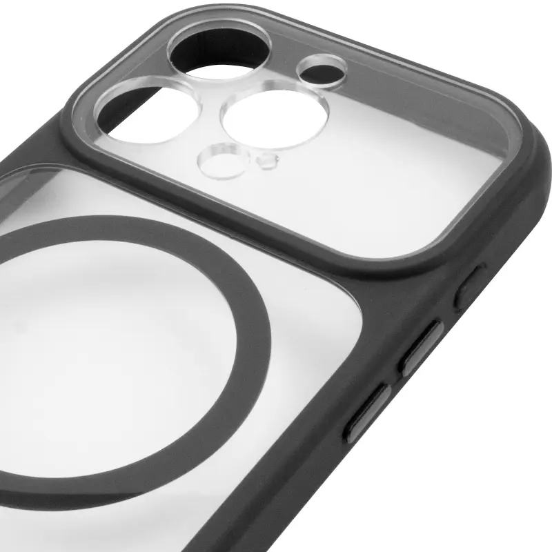 Etui TPU+PC GETMAN Moon Clear with MagSafe do Apple iPhone 16 Pro Max (6.9"), Black 4, TPU+PC