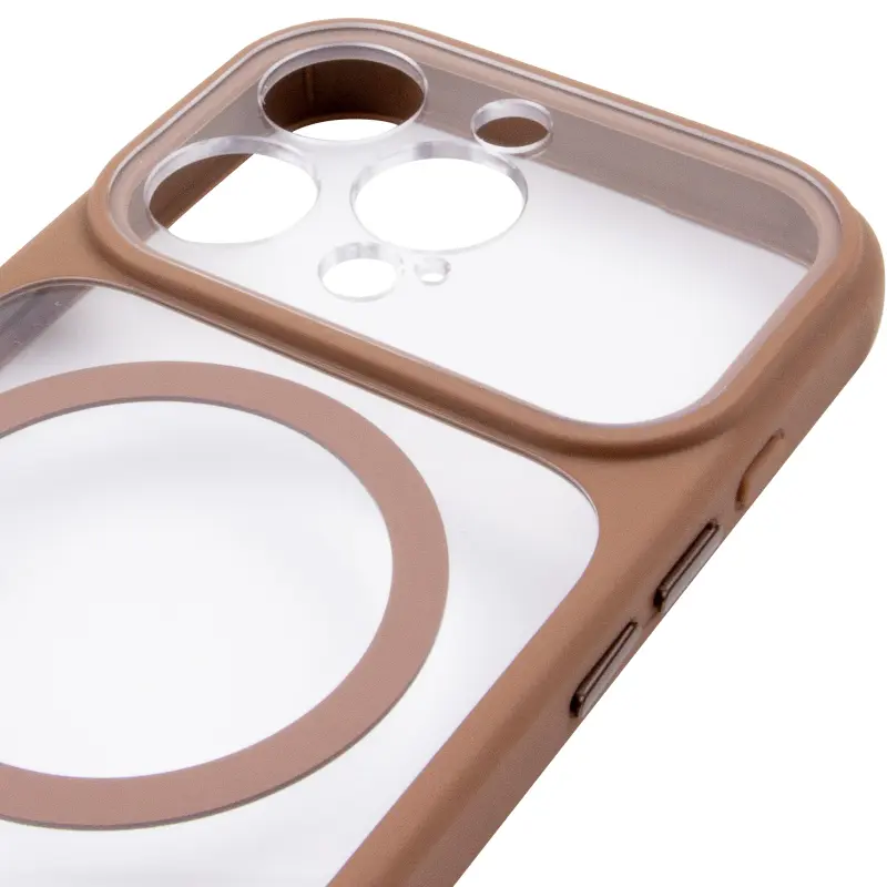 Etui TPU+PC GETMAN Moon Clear with MagSafe do Apple iPhone 16 Pro Max (6.9"), Brown 3, TPU+PC