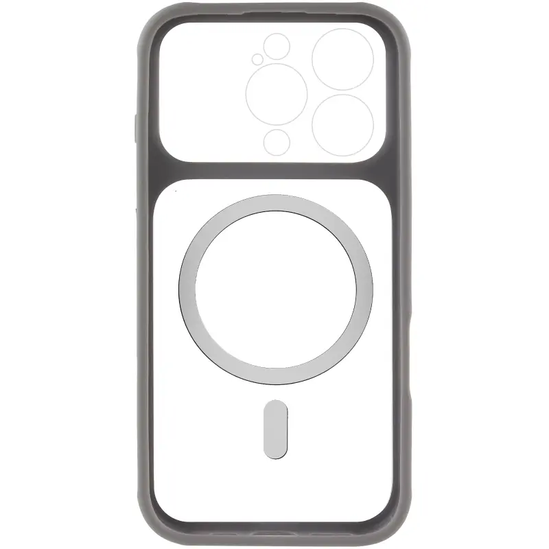 Etui TPU+PC GETMAN Moon Clear with MagSafe do Apple iPhone 16 Pro Max (6.9"), Grey 2, TPU+PC