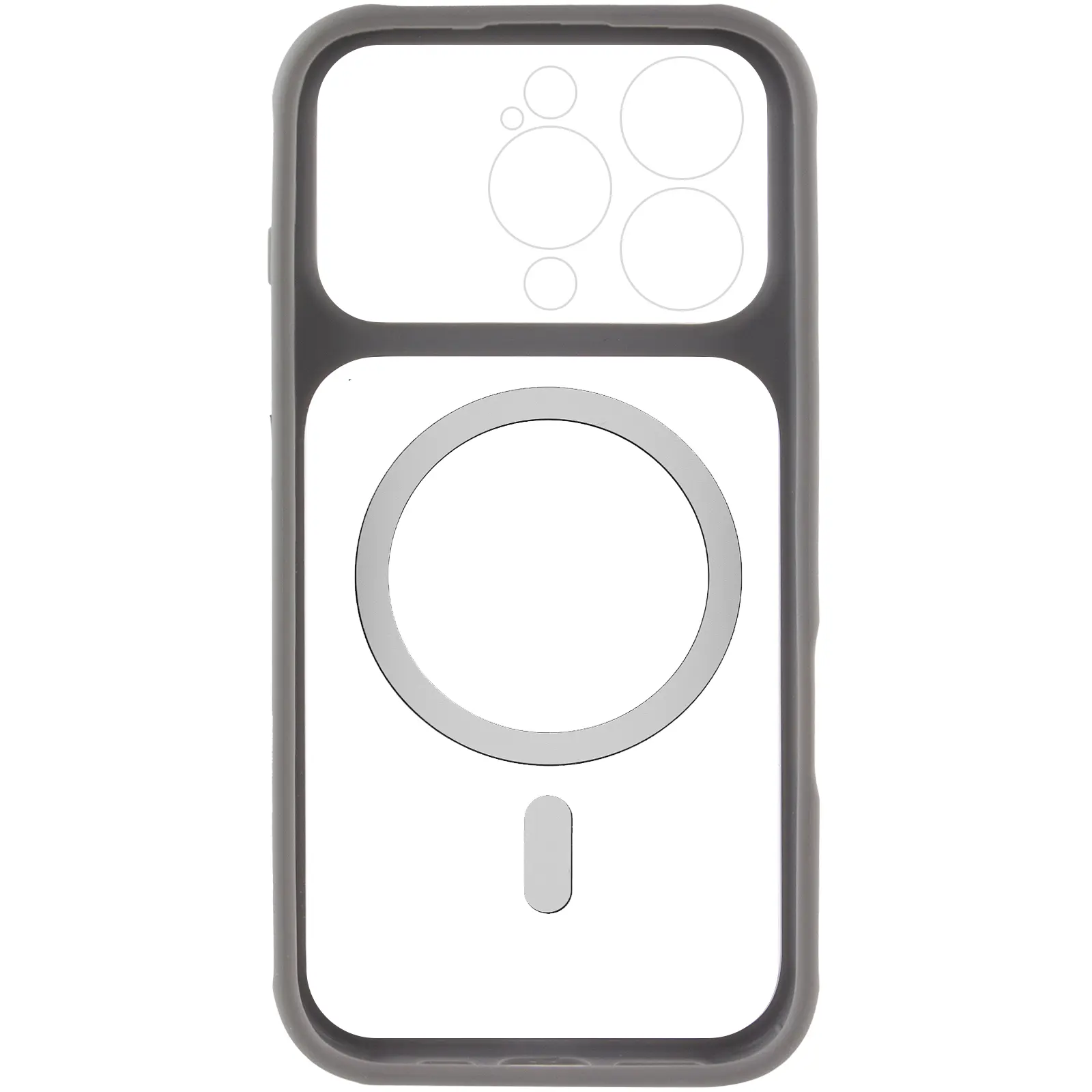 Etui TPU+PC GETMAN Moon Clear with MagSafe do Apple iPhone 16 Pro Max (6.9"), Grey 2, TPU+PC