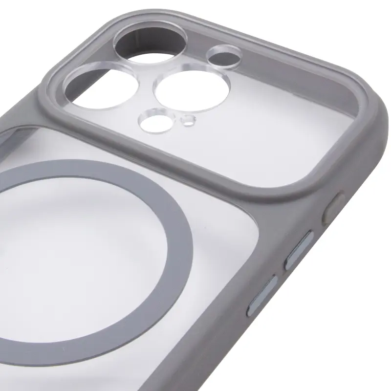 Etui TPU+PC GETMAN Moon Clear with MagSafe do Apple iPhone 16 Pro Max (6.9"), Grey 3, TPU+PC
