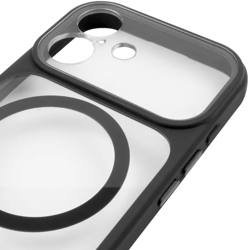Etui TPU+PC GETMAN Moon Clear with MagSafe do Apple iPhone 17 (6.3"), Black 4, TPU+PC