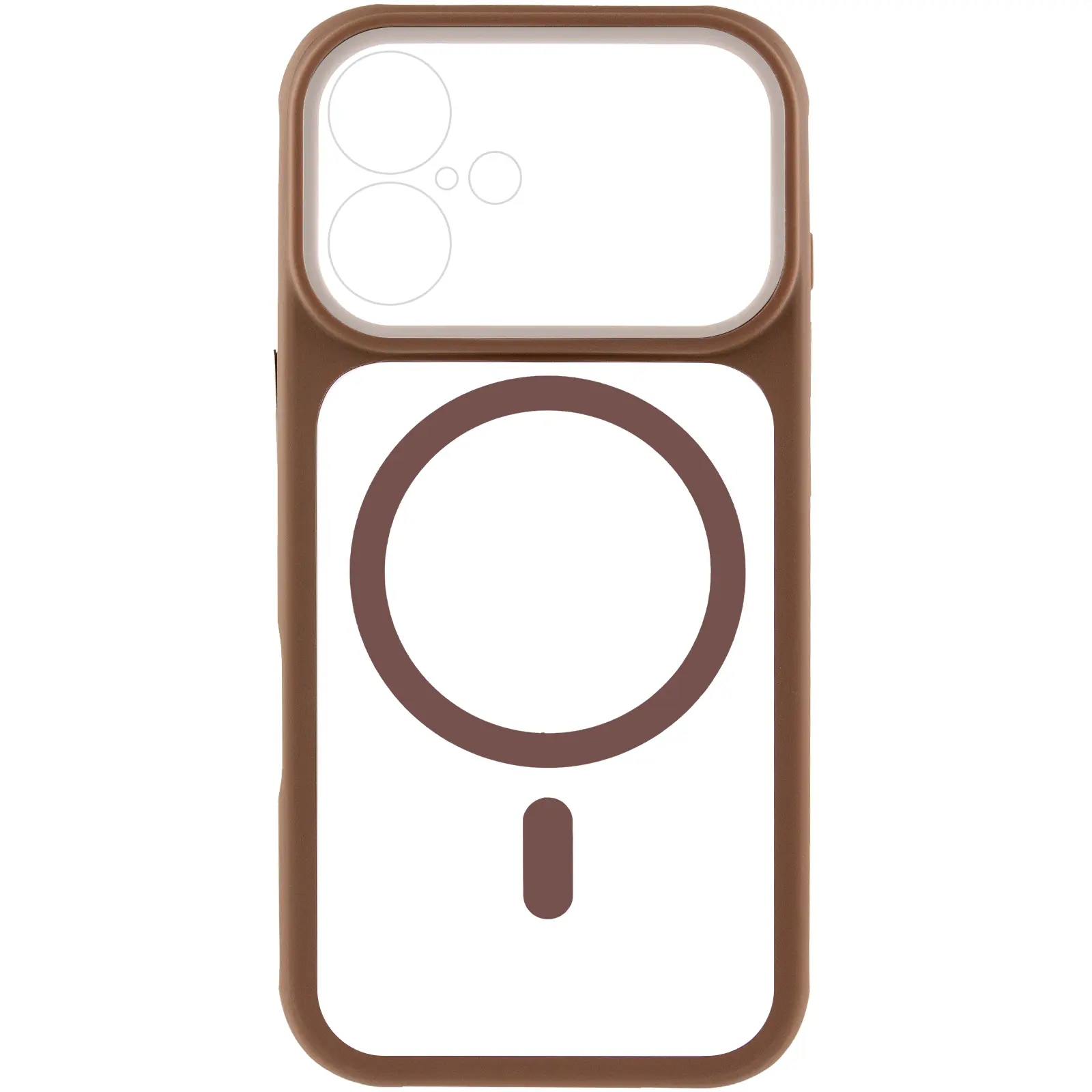 Etui TPU+PC GETMAN Moon Clear with MagSafe do Apple iPhone 17 (6.3"), Brown 1, TPU+PC