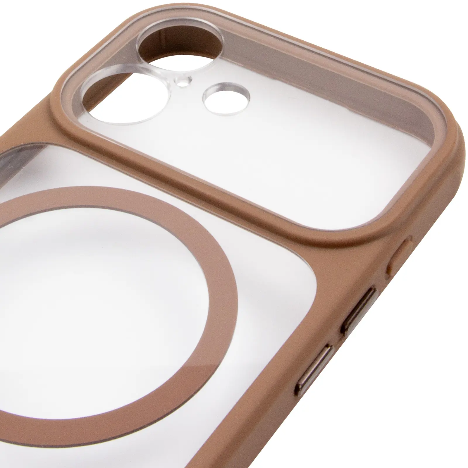 Etui TPU+PC GETMAN Moon Clear with MagSafe do Apple iPhone 17 (6.3"), Brown 3, TPU+PC