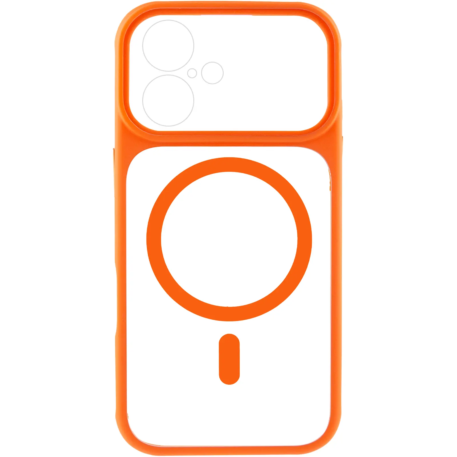 Etui TPU+PC GETMAN Moon Clear with MagSafe do Apple iPhone 17 (6.3"), Orange 1, TPU+PC
