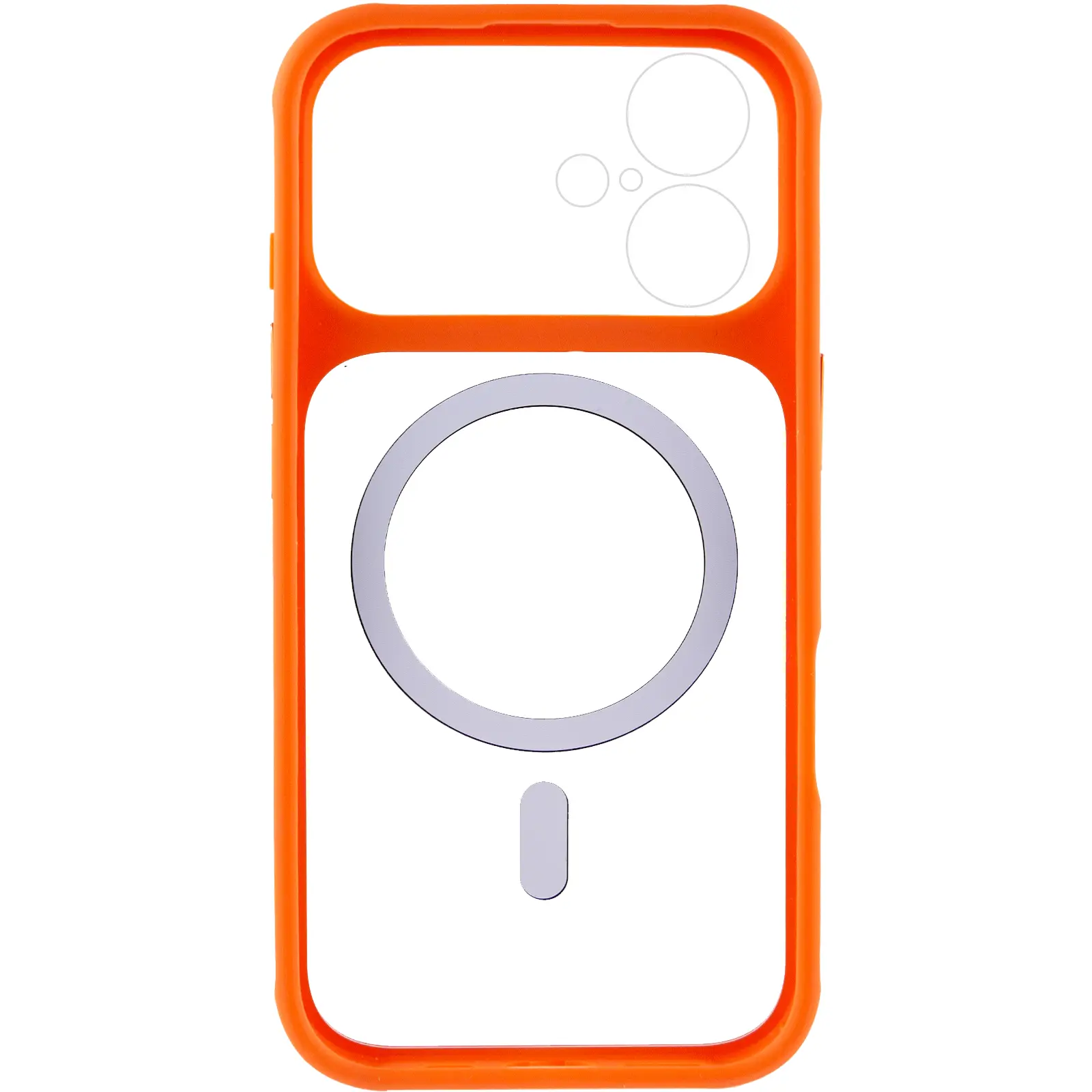 Etui TPU+PC GETMAN Moon Clear with MagSafe do Apple iPhone 17 (6.3"), Orange 2, TPU+PC