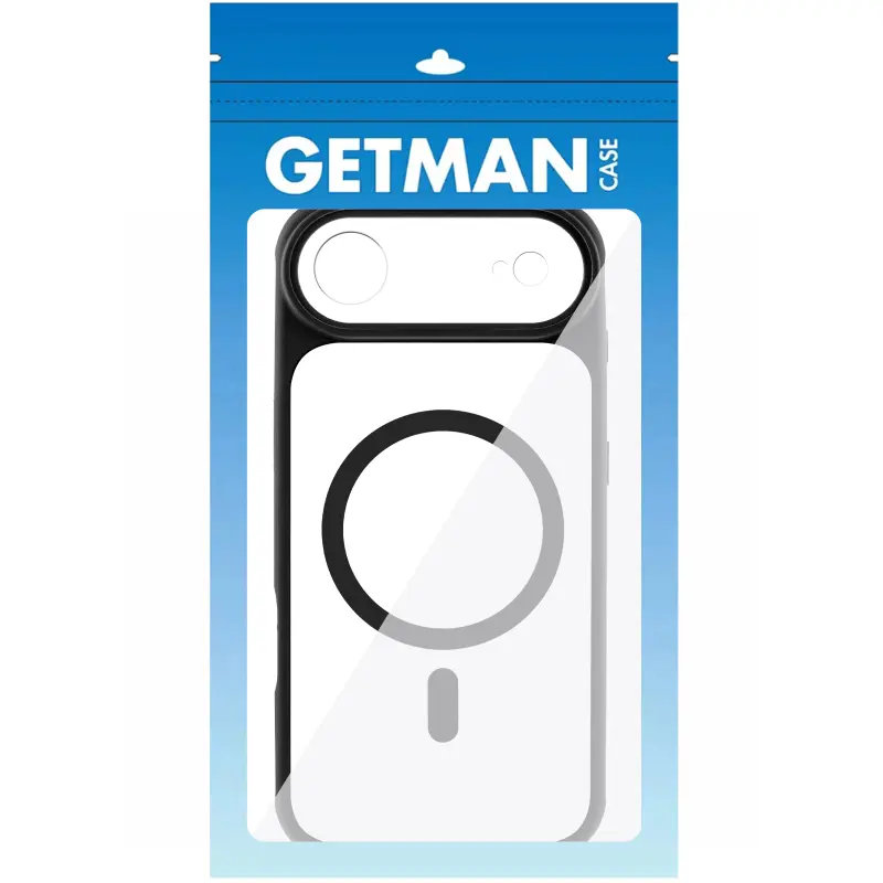 Etui TPU+PC GETMAN Moon Clear with MagSafe do Apple iPhone 17 Air (6.5"), Black 1, TPU+PC