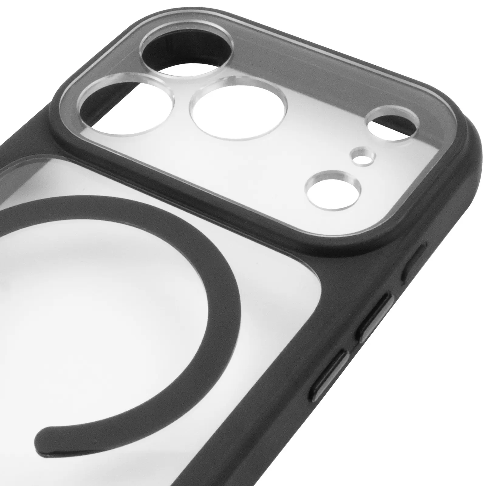 Etui TPU+PC GETMAN Moon Clear with MagSafe do Apple iPhone 17 Pro (6.3"), Black 4, TPU+PC
