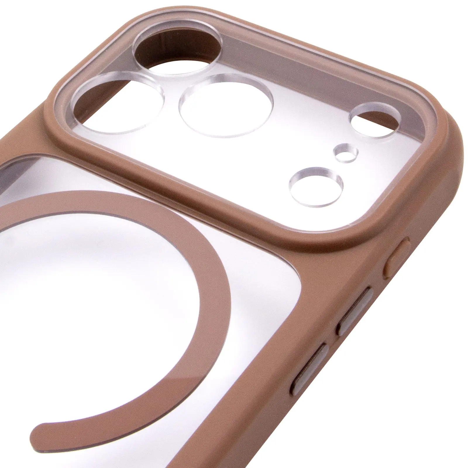 Etui TPU+PC GETMAN Moon Clear with MagSafe do Apple iPhone 17 Pro (6.3"), Brown 3, TPU+PC