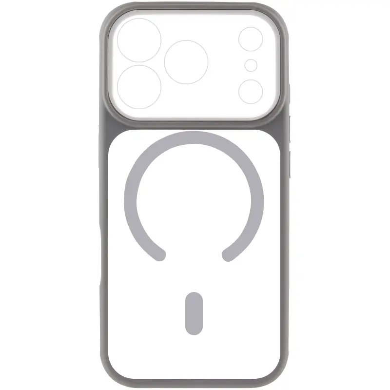 Etui TPU+PC GETMAN Moon Clear with MagSafe do Apple iPhone 17 Pro (6.3"), Grey 1, TPU+PC