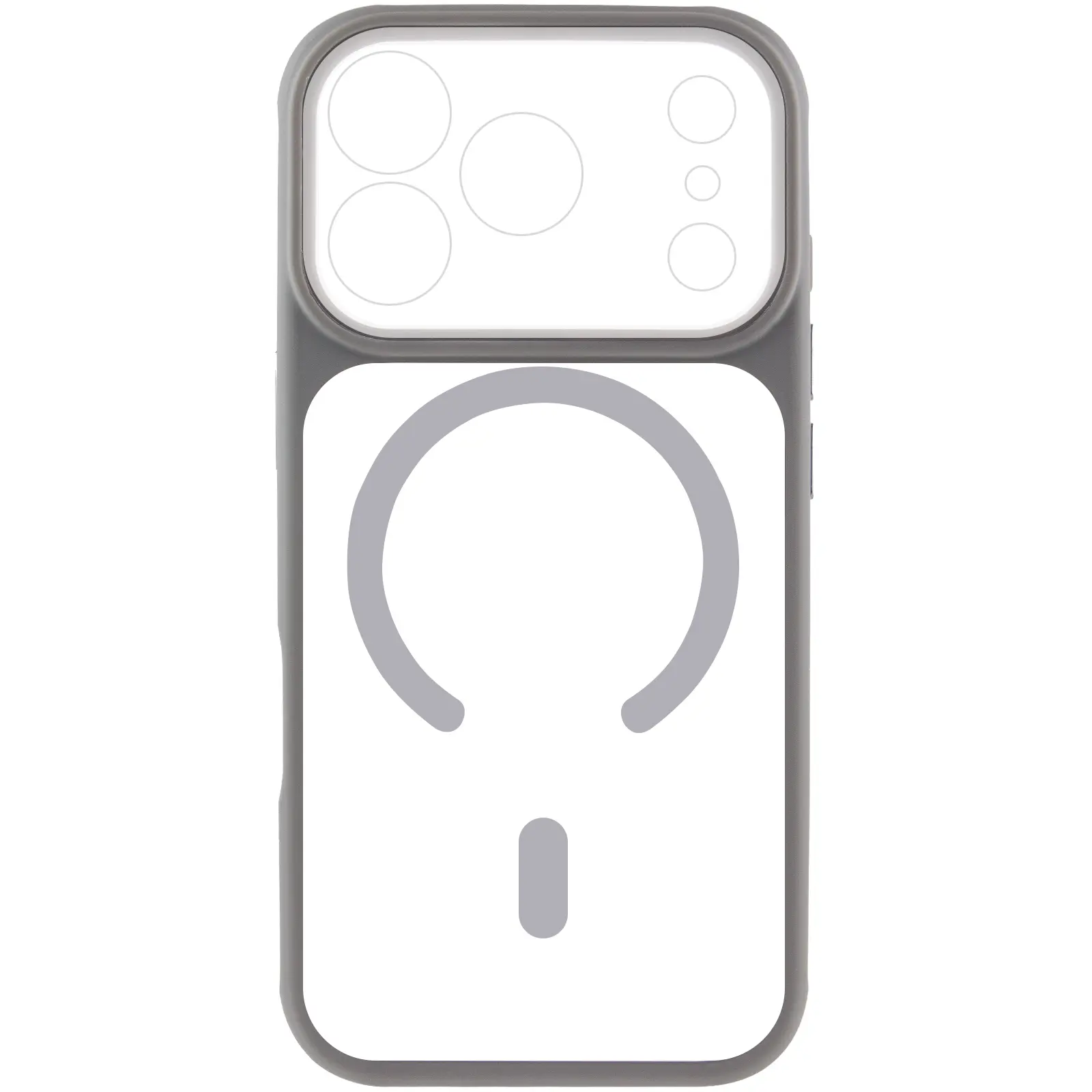 Etui TPU+PC GETMAN Moon Clear with MagSafe do Apple iPhone 17 Pro (6.3"), Grey 1, TPU+PC