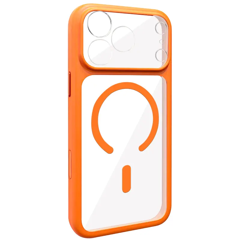Etui TPU+PC GETMAN Moon Clear with MagSafe do Apple iPhone 17 Pro (6.3"), Orange, TPU+PC