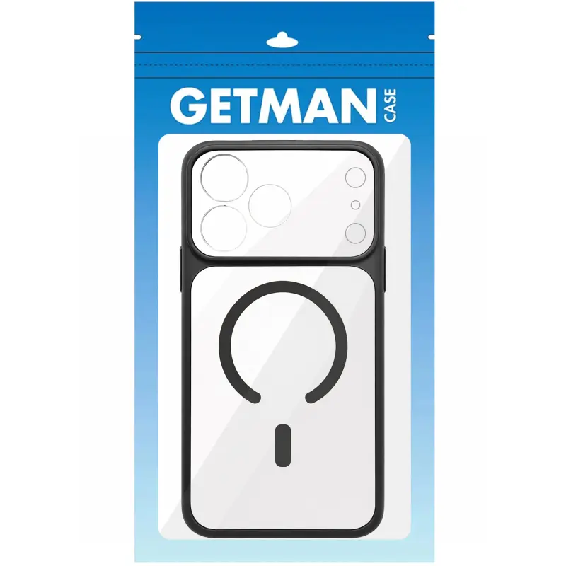 Etui TPU+PC GETMAN Moon Clear with MagSafe do Apple iPhone 17 Pro Max (6.9"), Black 1, TPU+PC