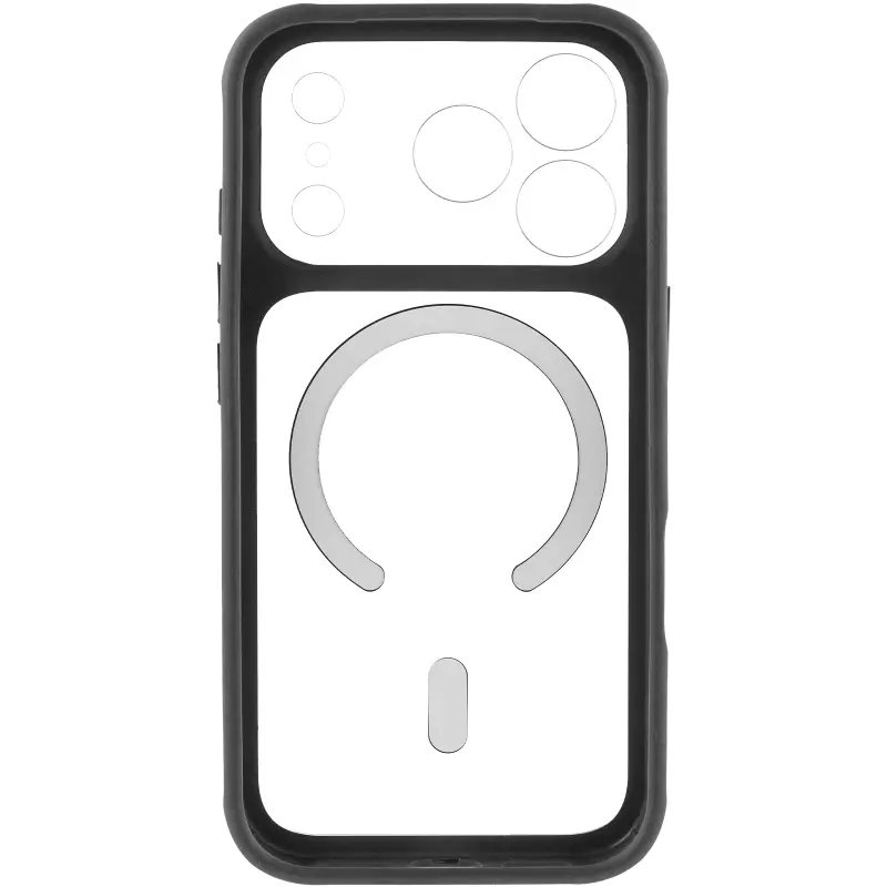 Etui TPU+PC GETMAN Moon Clear with MagSafe do Apple iPhone 17 Pro Max (6.9"), Black 3, TPU+PC