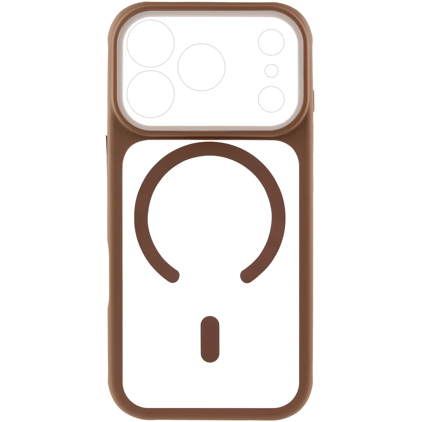 Etui TPU+PC GETMAN Moon Clear with MagSafe do Apple iPhone 17 Pro Max (6.9"), Brown 1, TPU+PC