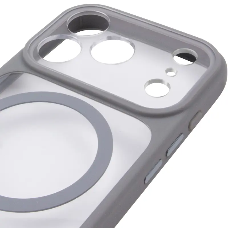 Etui TPU+PC GETMAN Moon Clear with MagSafe do Apple iPhone 17 Pro Max (6.9"), Grey 3, TPU+PC