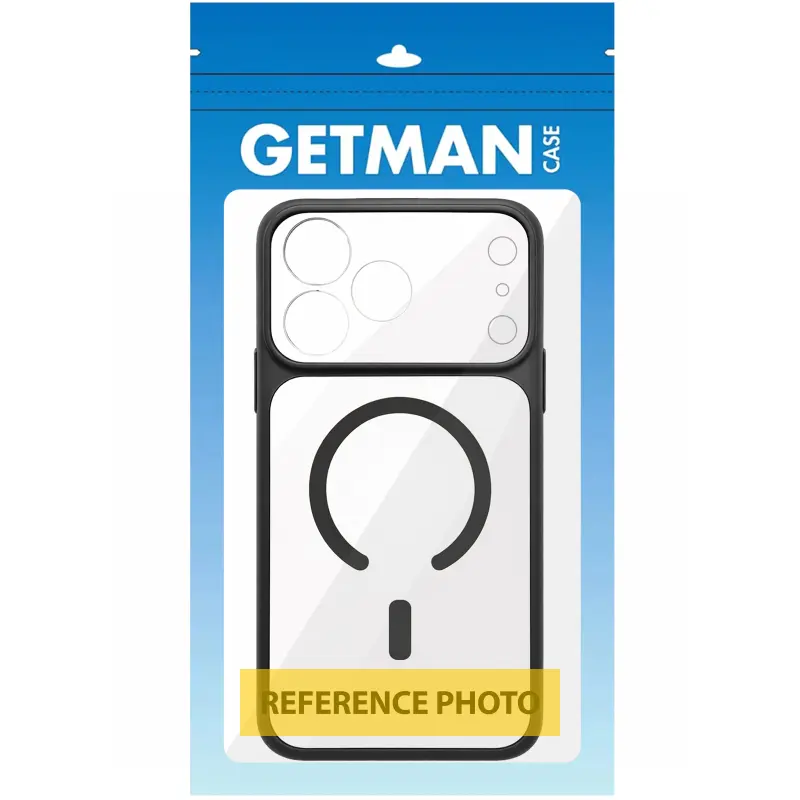 Etui TPU+PC GETMAN Moon Clear with MagSafe do Apple iPhone 18 Pro, Black 1, TPU+PC