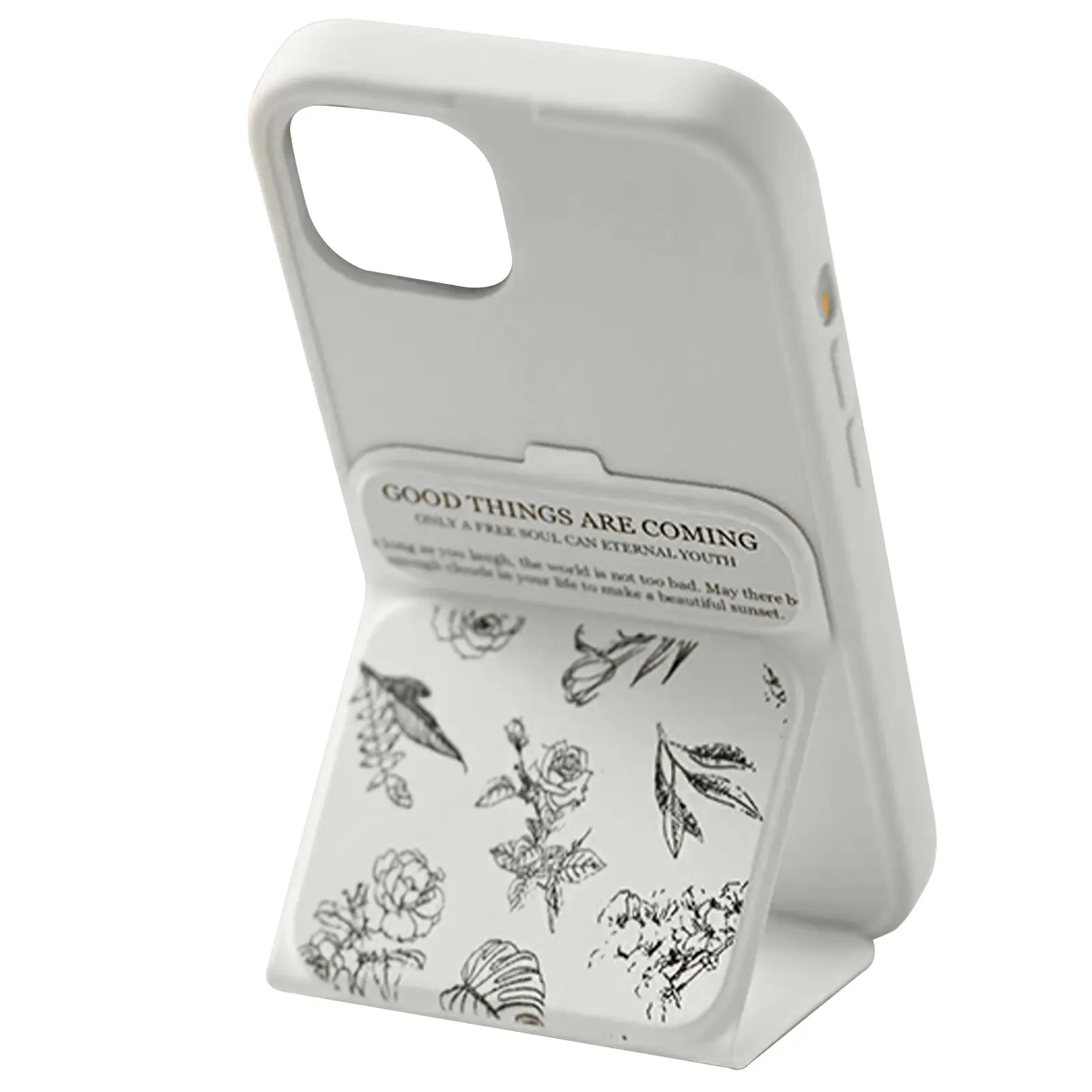 Etui TPU Panel Stand do Apple iPhone 15 Pro Max (6.7"), Floral Sketch 2, TPU