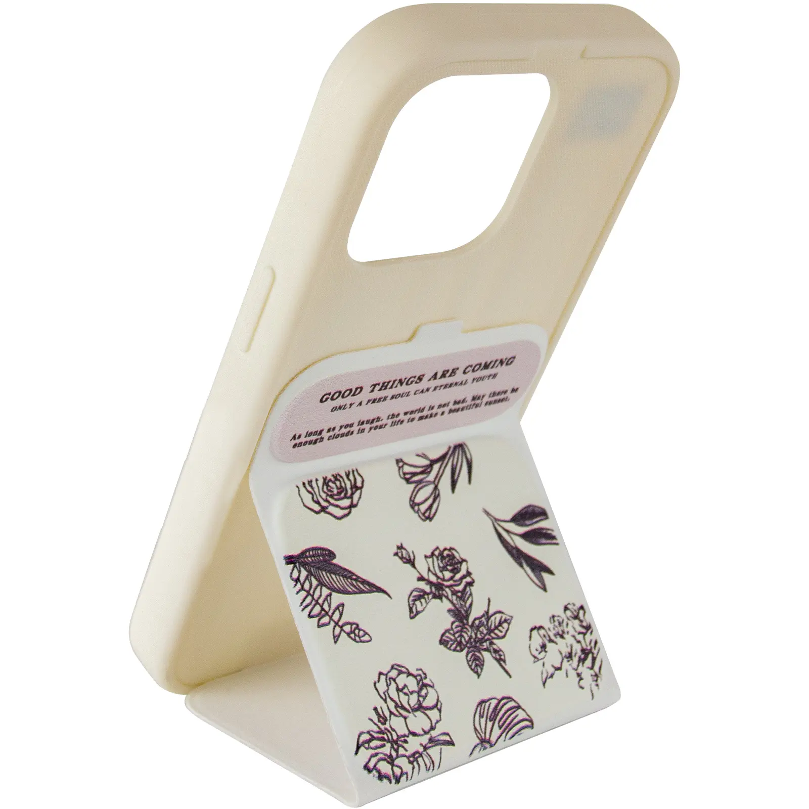 Чохол TPU Panel Stand для Apple iPhone 15 Pro Max (6.7"), Floral Sketch 3, TPU