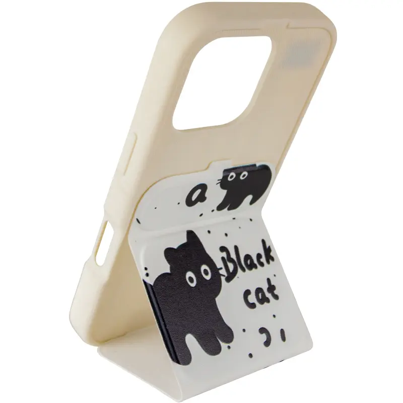 Case TPU Panel Stand for Apple iPhone 16 Pro (6.3"), Black Cat 3, TPU