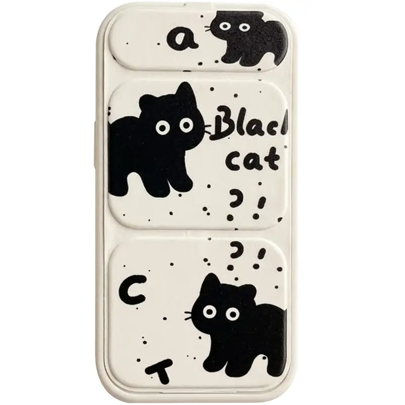 Etui TPU Panel Stand do Apple iPhone 16 Pro Max (6.9"), Black Cat, TPU