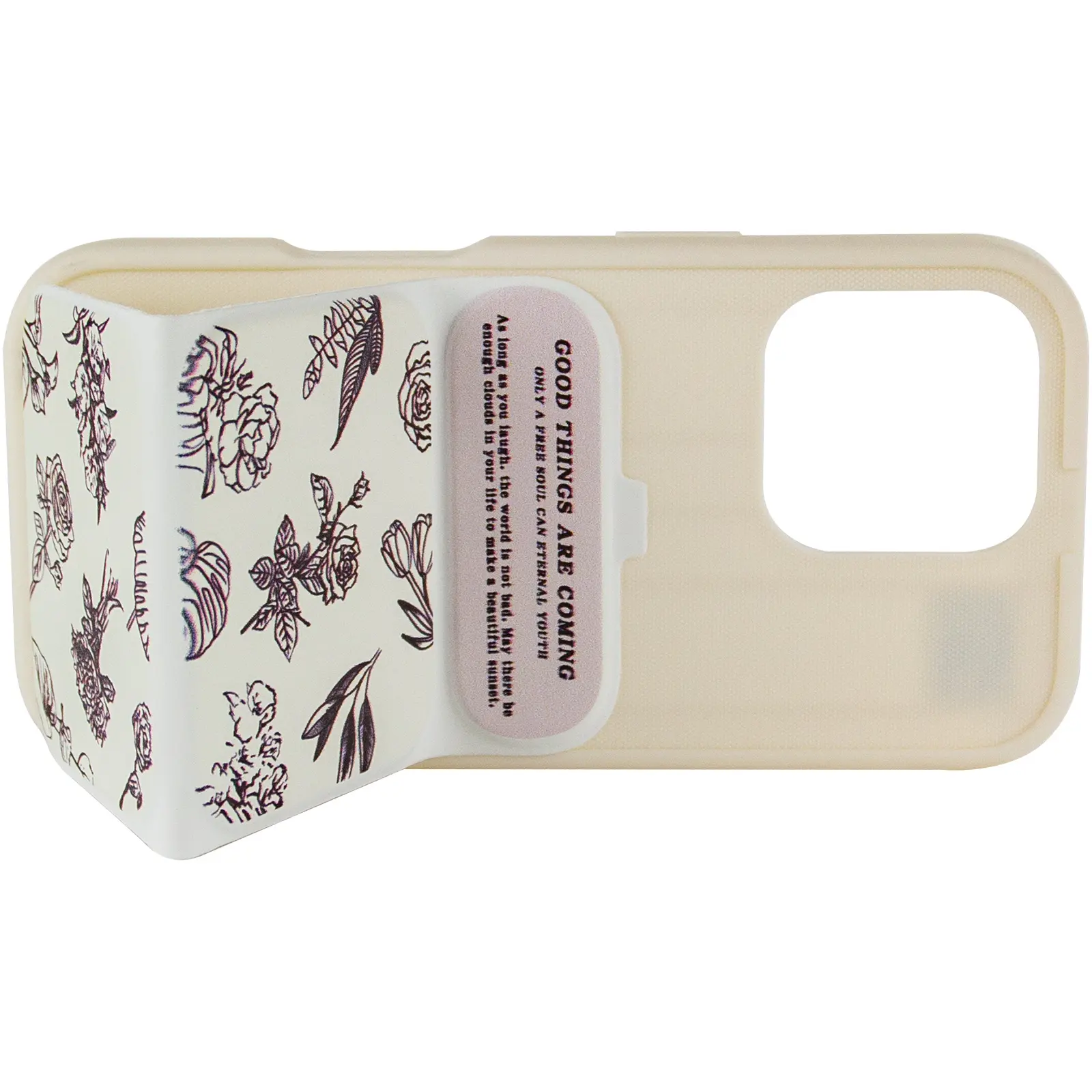 Etui TPU Panel Stand do Apple iPhone 16 Pro Max (6.9"), Floral Sketch 4, TPU