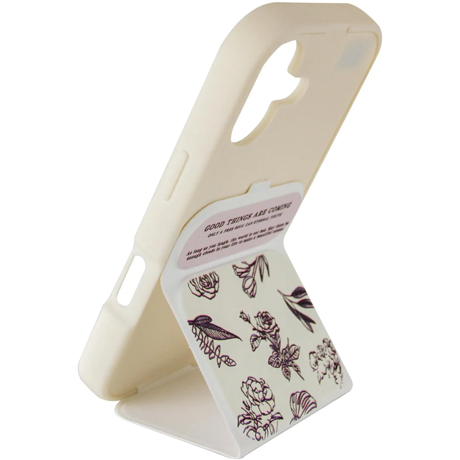 Etui TPU Panel Stand do Apple iPhone 17 (6.3"), Floral Sketch 3, TPU
